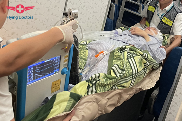 뇌출혈 환자 다낭에서 인천으로 이송완료