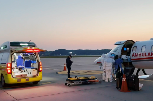 에어앰뷸런스 카자흐스탄에서 코로나 해외환자이송
