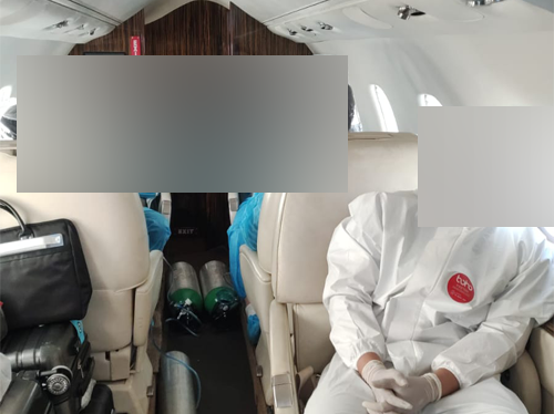 국내 제조업 기업인 4인 해외출장 중 에어앰뷸런스 이송