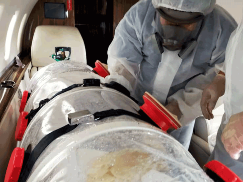 말레이시아에서 한국으로 에어앰뷸런스 이송