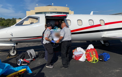 미국 테네시에서 뇌수막염환자 긴급 이송