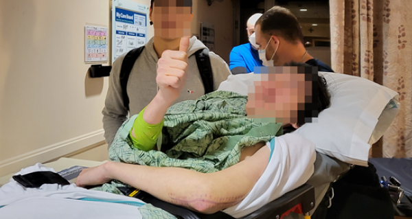 골절 환자 샌프란시스코에서 인천으로 이송완료