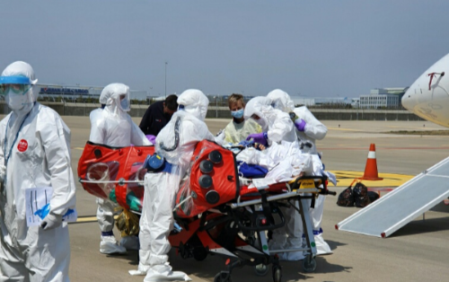 에티오피아 코로나환자, 에어앰뷸런스 이송