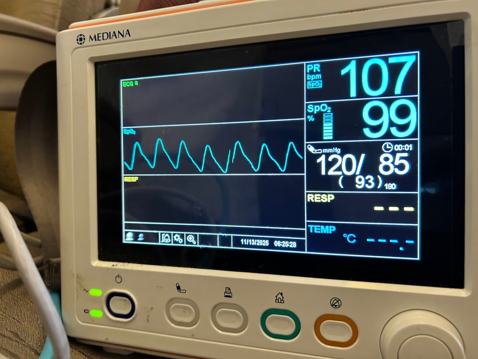 저산소성 호흡부전환자 하와이에서 한국으로 이송완료