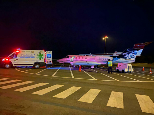 코로나19환자, 멕시코 - 한국행 에어앰뷸런스 해외환자이송