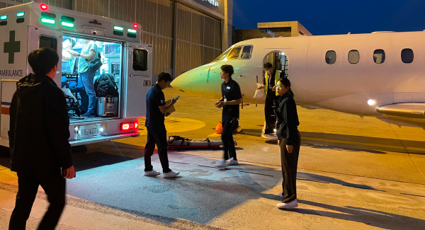 마비 환자 에어앰뷸런스로 끄라비에서 인천으로 이송완료
