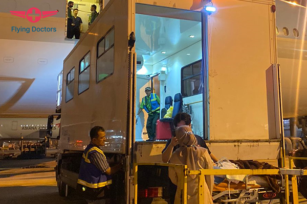 뇌출혈 환자 자카르타에서 인천으로 이송완료