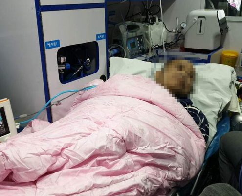 중국 요독증 환자 한국이송