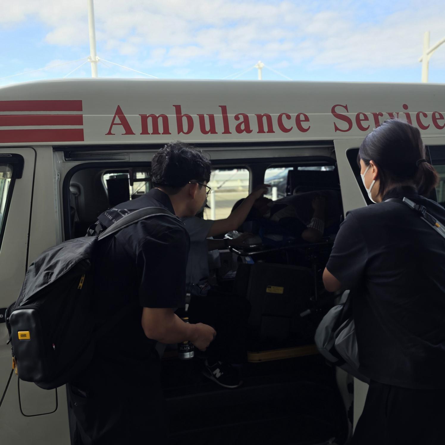 패혈증환자 오사카에서 한국으로 이송완료